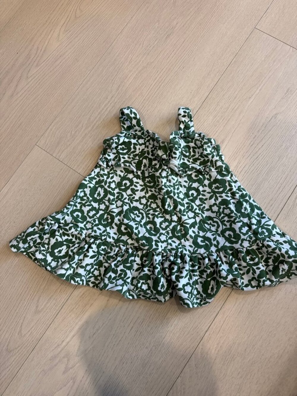 Janie and Jack Dress 6-12M Green And White